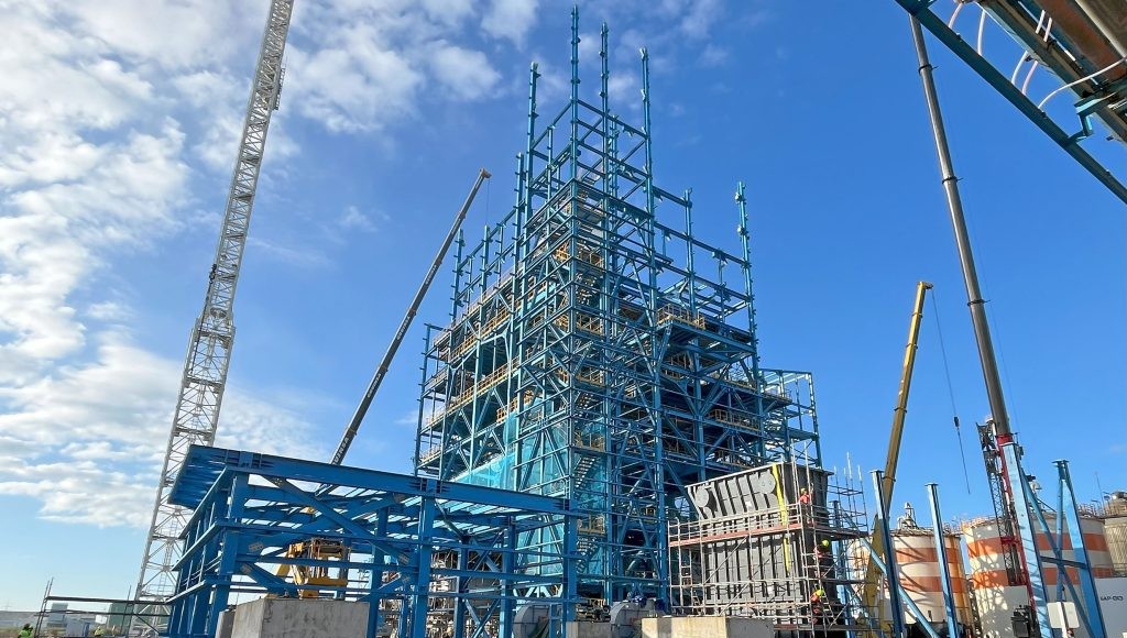 Imagen de un edificio en construcción